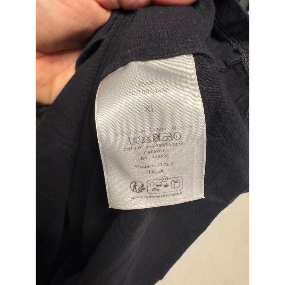 Dior Uniforme Mens Black Cotton CD Logo Embroidered T-Shirt XL Made in Italy - Picture 4 of 4